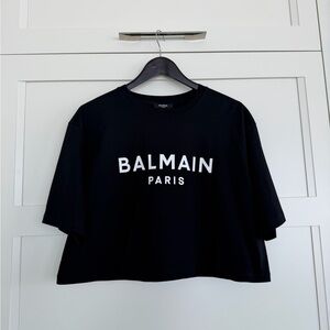 Balmain Black and White Crop Top…NWT